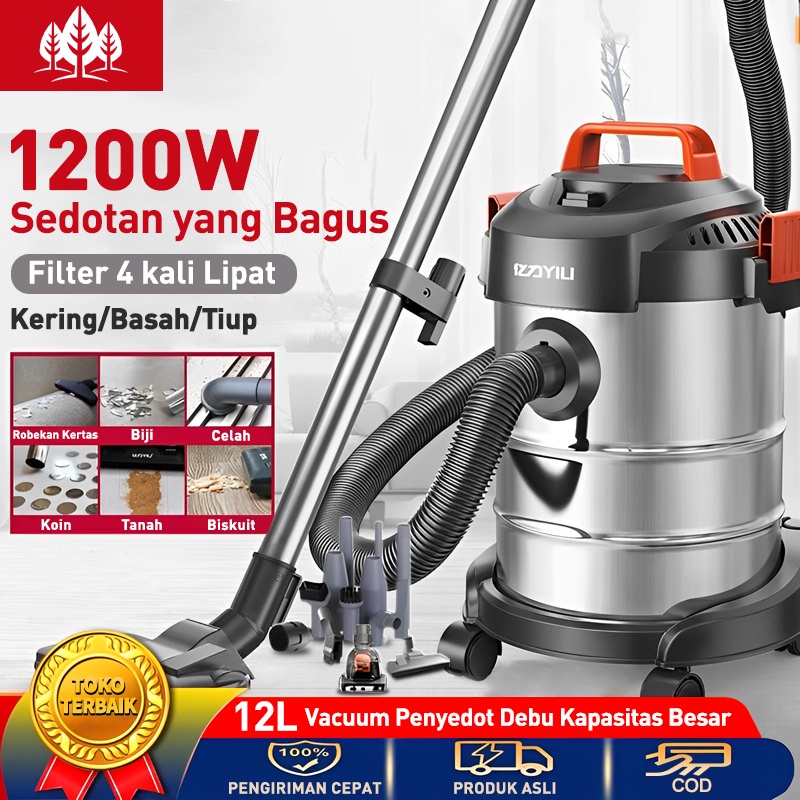 Jual 3in1 Vacuum Cleaner 12 Liter Sedot Basah Kering Vacum Blower Wet