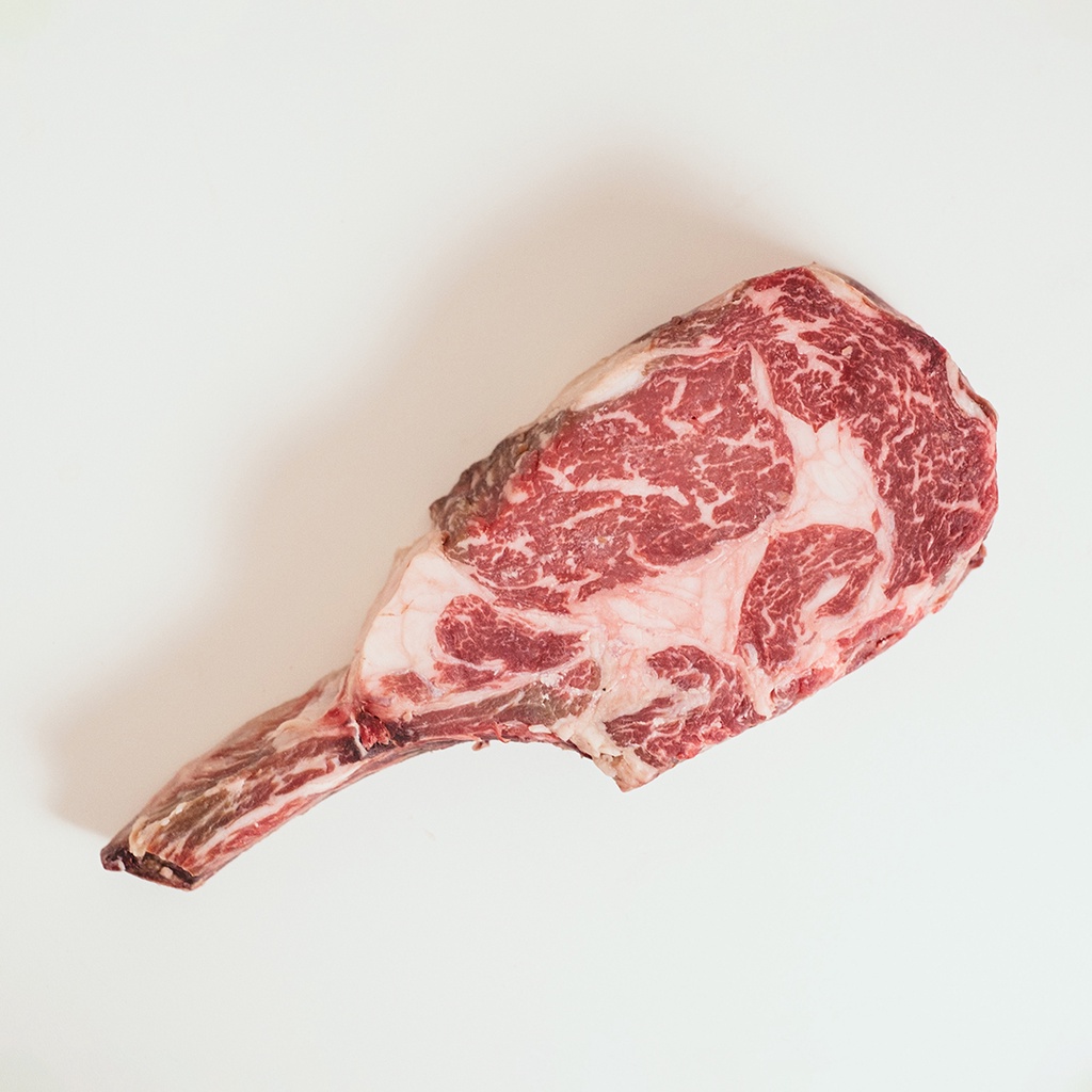 Jual 35 DAYS DRY AGED BLACK ANGUS PURE RIBEYE BONE IN MB3+ | Shopee ...
