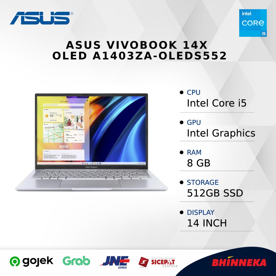 Jual Asus Vivobook 14x Oled A1403za Oleds552 Shopee Indonesia 