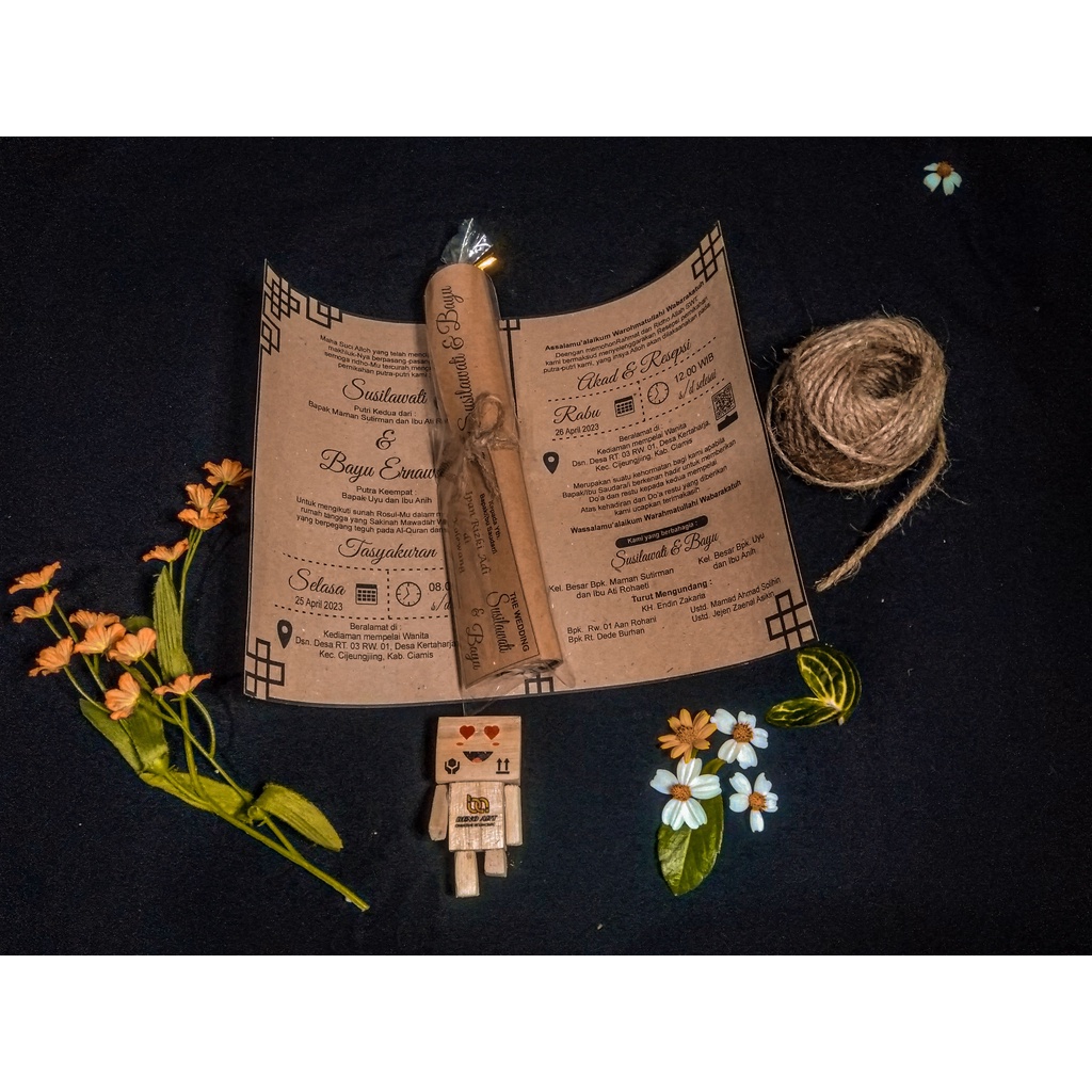 Jual Undangan pernikahan gulung | Shopee Indonesia