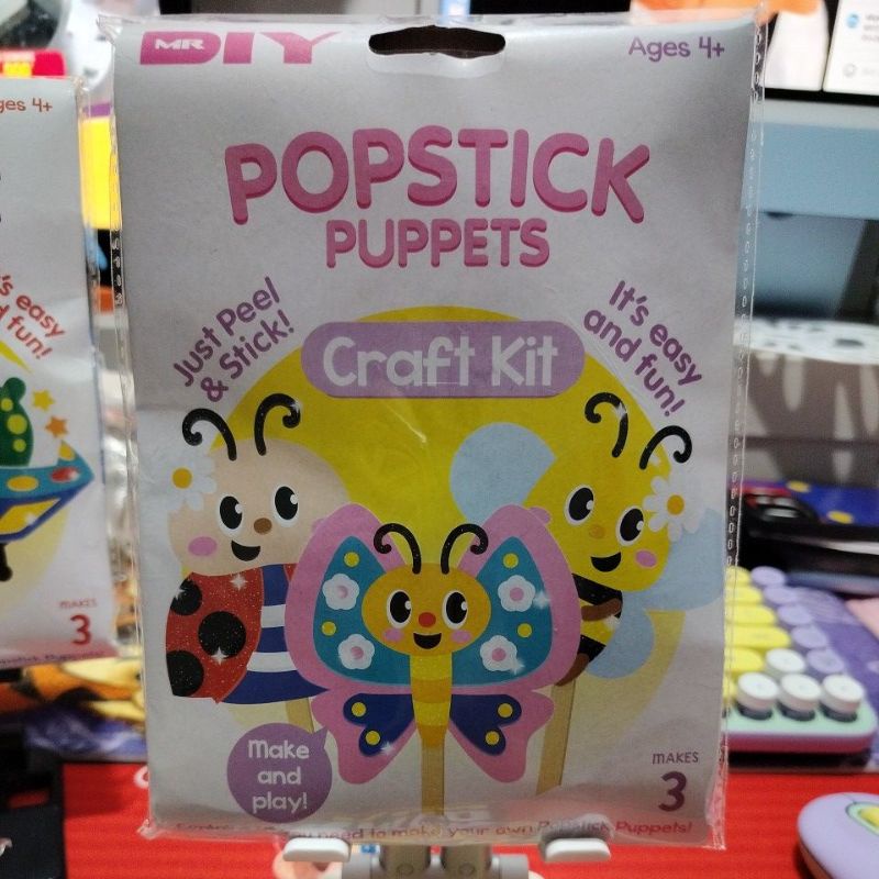 Jual mr diy popstick puppets craft kit butterfly Shopee Indonesia
