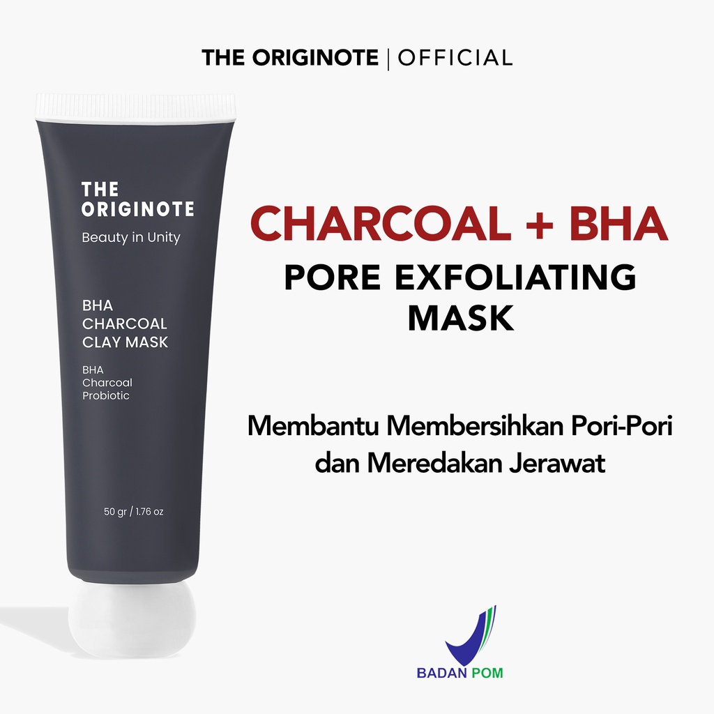 Jual The Originote Charcoal BHA Pore Exfoliating Mask Masker Mud Mask