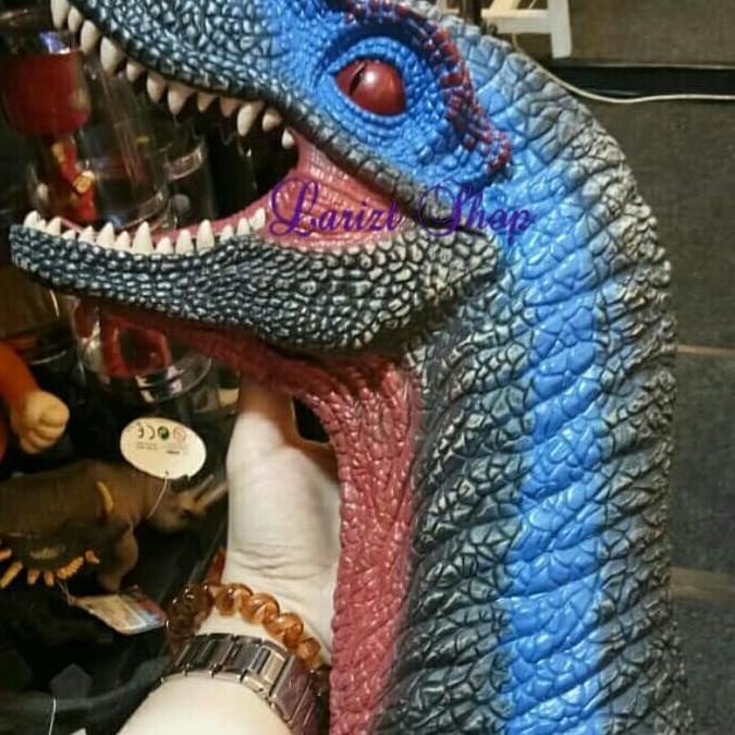 Jual Dinosaurus Raptor Head Kepala Dino Velociraptor Blue Hand Puppet ...