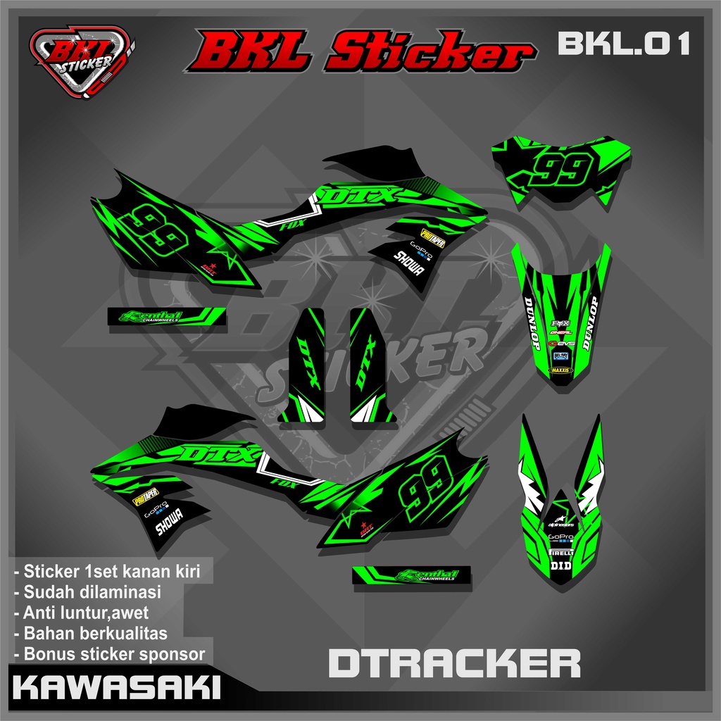 Jual Stiker Striping Variasi Lis Dtracker Semi Full Body Desain Racing