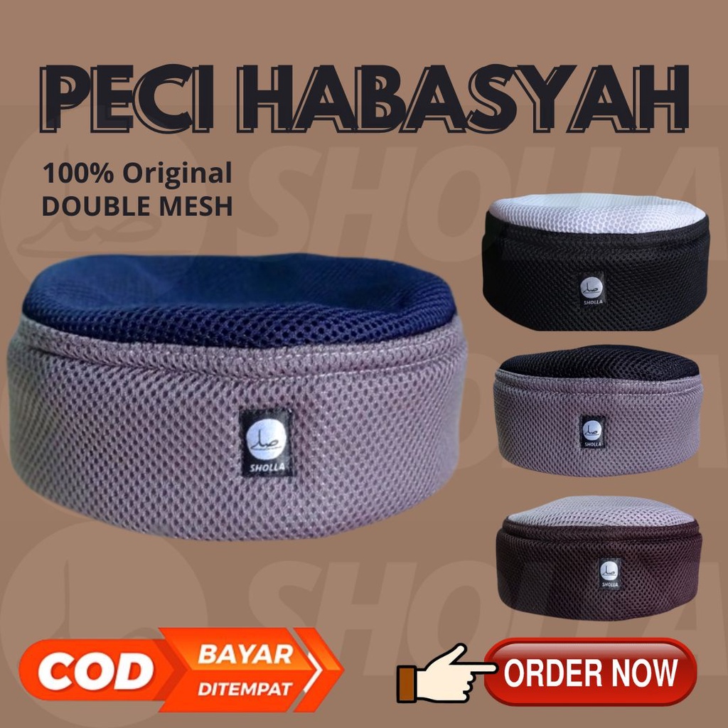 Jual Peci Sholat Habasya Dewasa Original Peci Habasya Sholla Peci