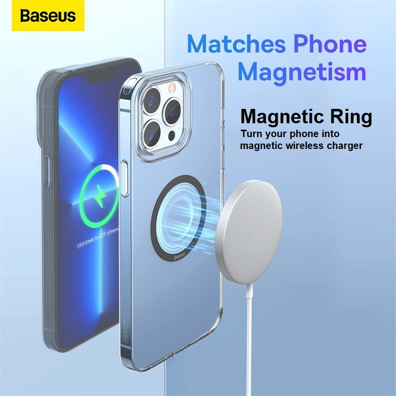 Jual BASEUS ORIGINAL Halo Magnetic Ring Metal Stiker Cincin Magsafe ...