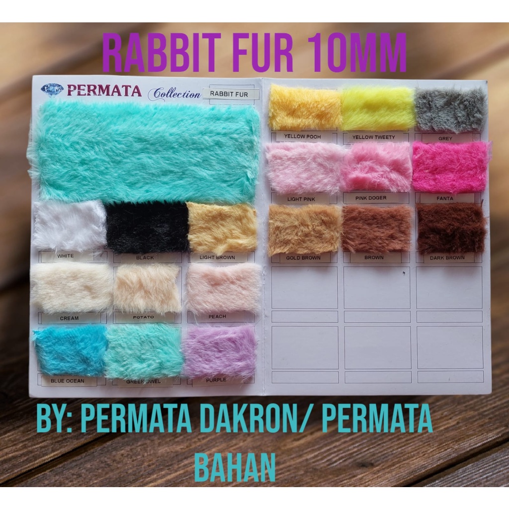 Jual Kain Bulu Rabbit Fur/ Kain Bulu Kelinci Halus/Bulu Korea Halus Dan ...