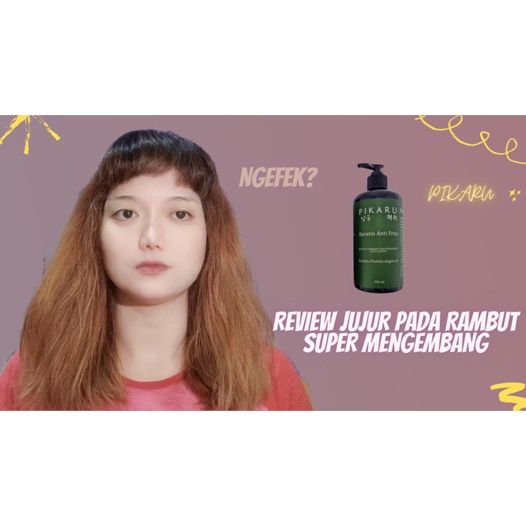 Jual Pikaru Keratin 500ML Rambut Anti Frizz Pelurus Rambut Treatment ...