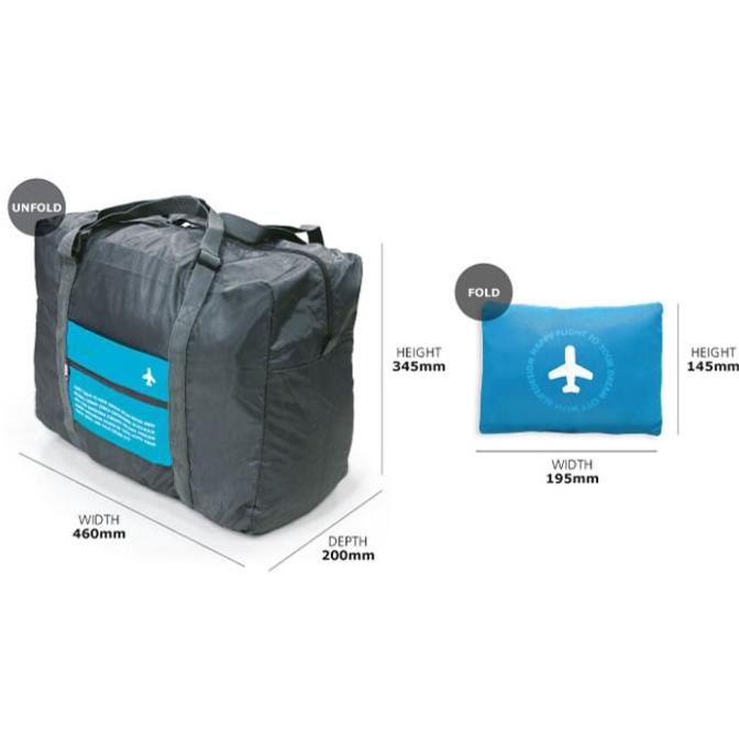 Jual May Happy Flight Folding Bag /Foldable Travel Bag /Hand Carry