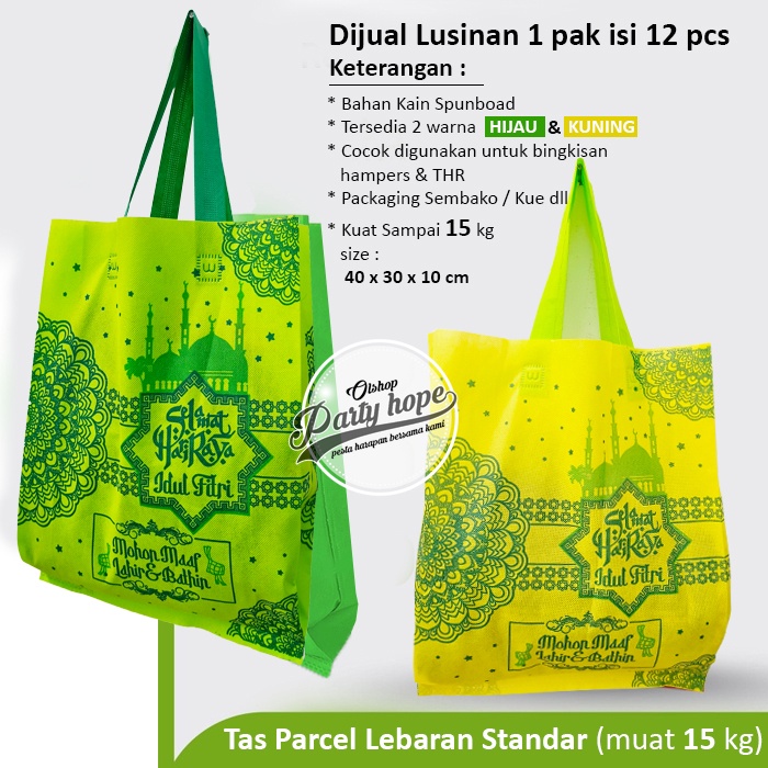 Jual isi 12 Goodie Bag Idul Fitri grosir / Kantong Snack Tas Parsel