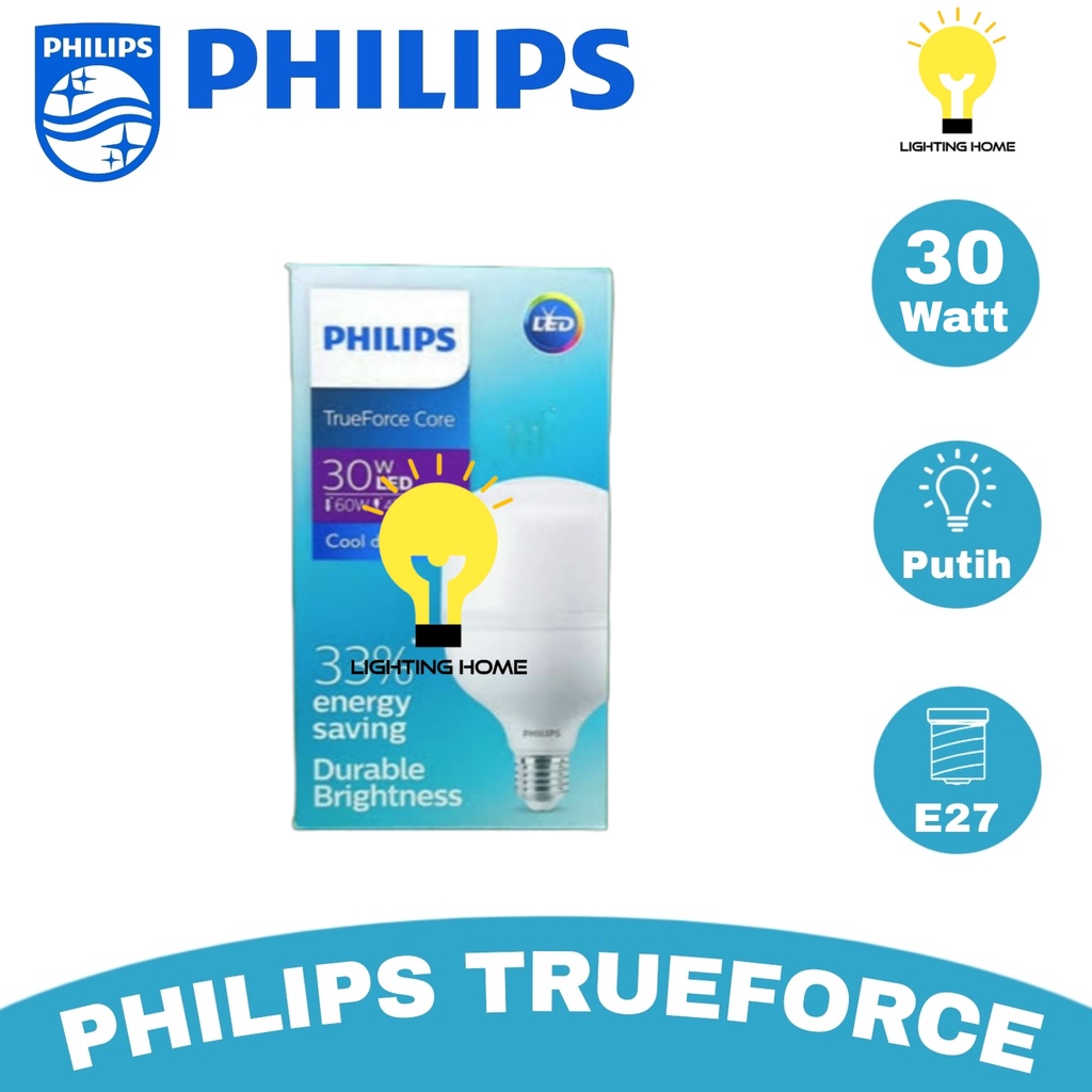 Jual Lampu Philips Led Tforce 30 Watt Cahaya Putih 6500k E27 Shopee