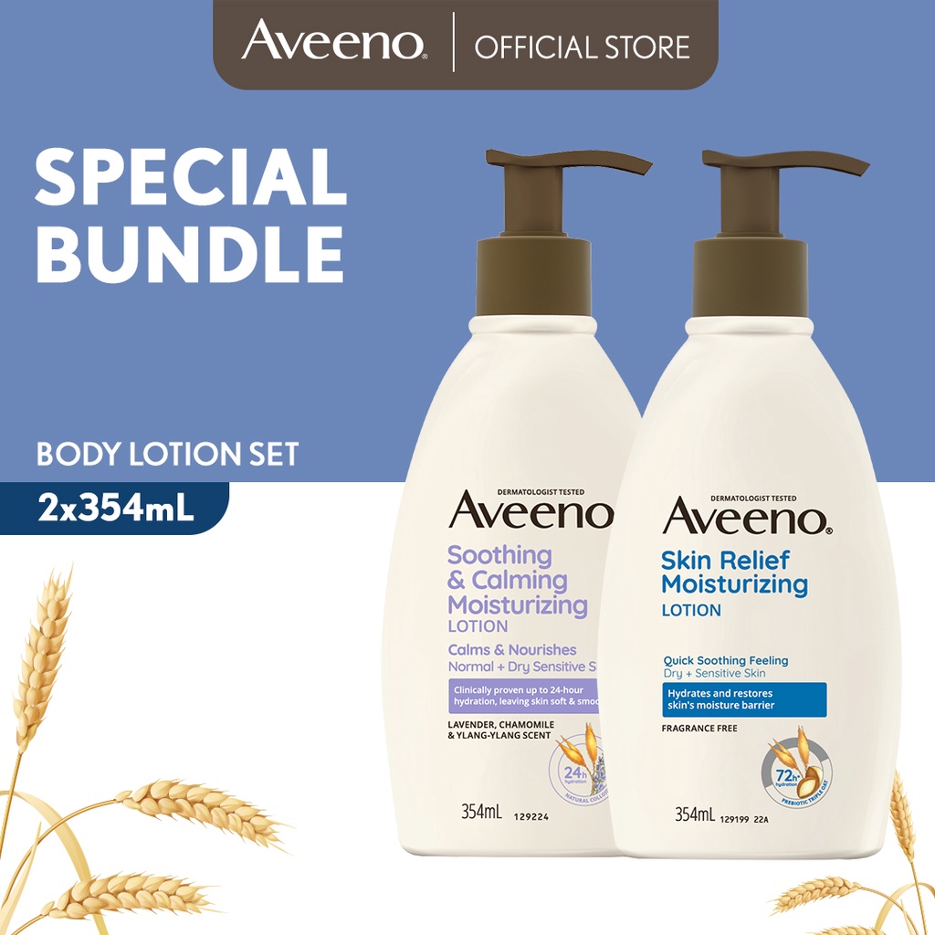 Jual Aveeno Body Lotion Set Soothing & Calming Moisturizing Lotion
