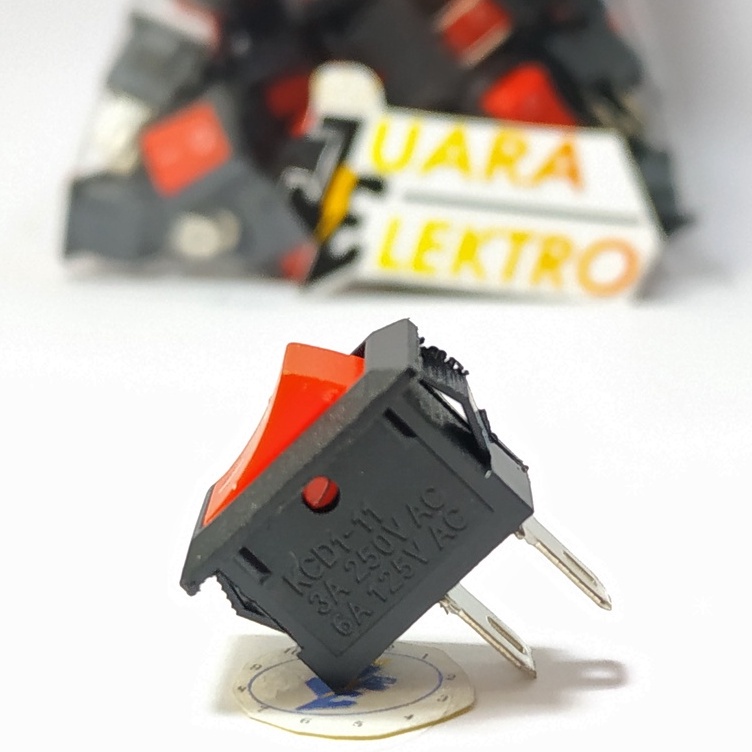 Jual Saklar On Off Super Mini MERAH Tanpa Lampu 2 PIN | Saklar Super ...