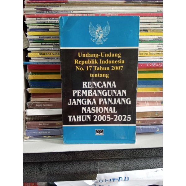 Jual BUKU UUD REPUBLIK INDONESIA RENCANA PEMBANGUNAN JANGKA PANJANG ...