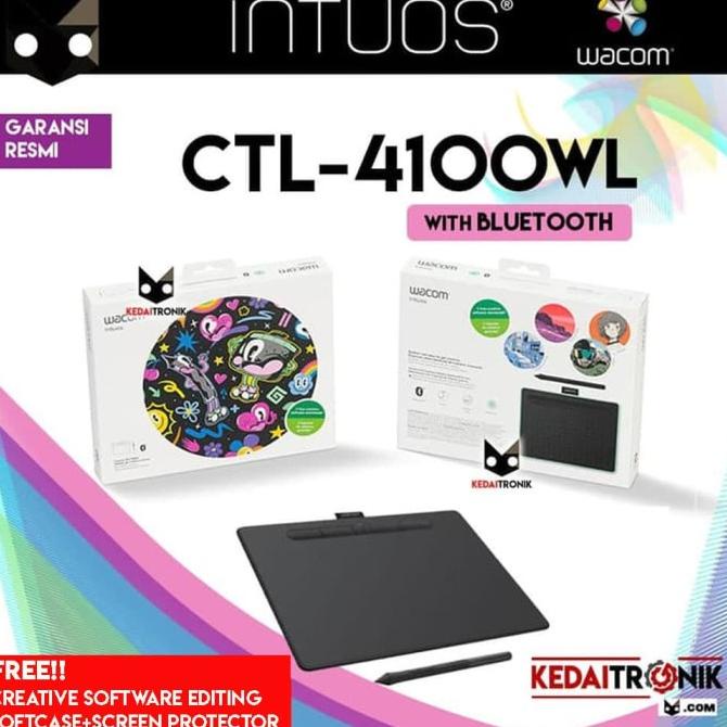 Jual Wacom Intuos CTL 4100WL Bluetooth Small Pen Tablet Comic Wireless ...