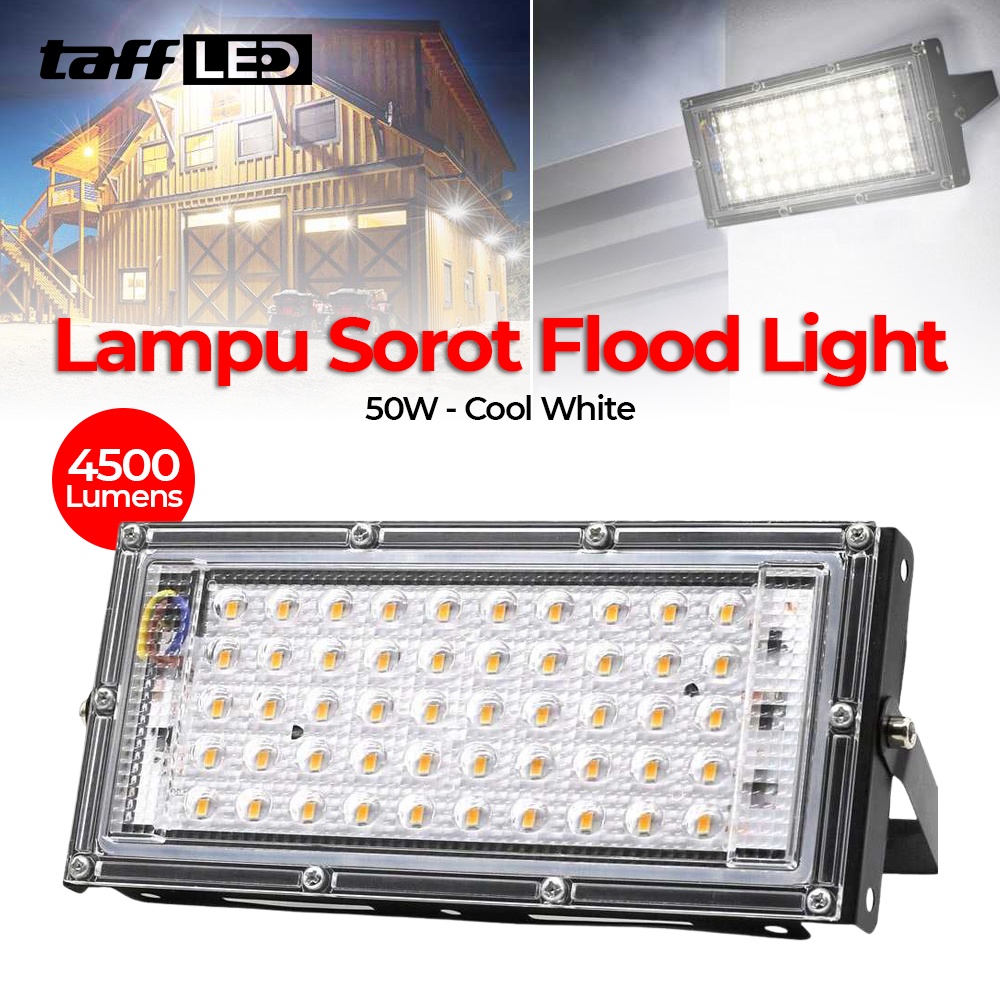 Jual Taffled Lampu Sorot Led Outdoor Floodlight Waterproof K V W A Black Shopee