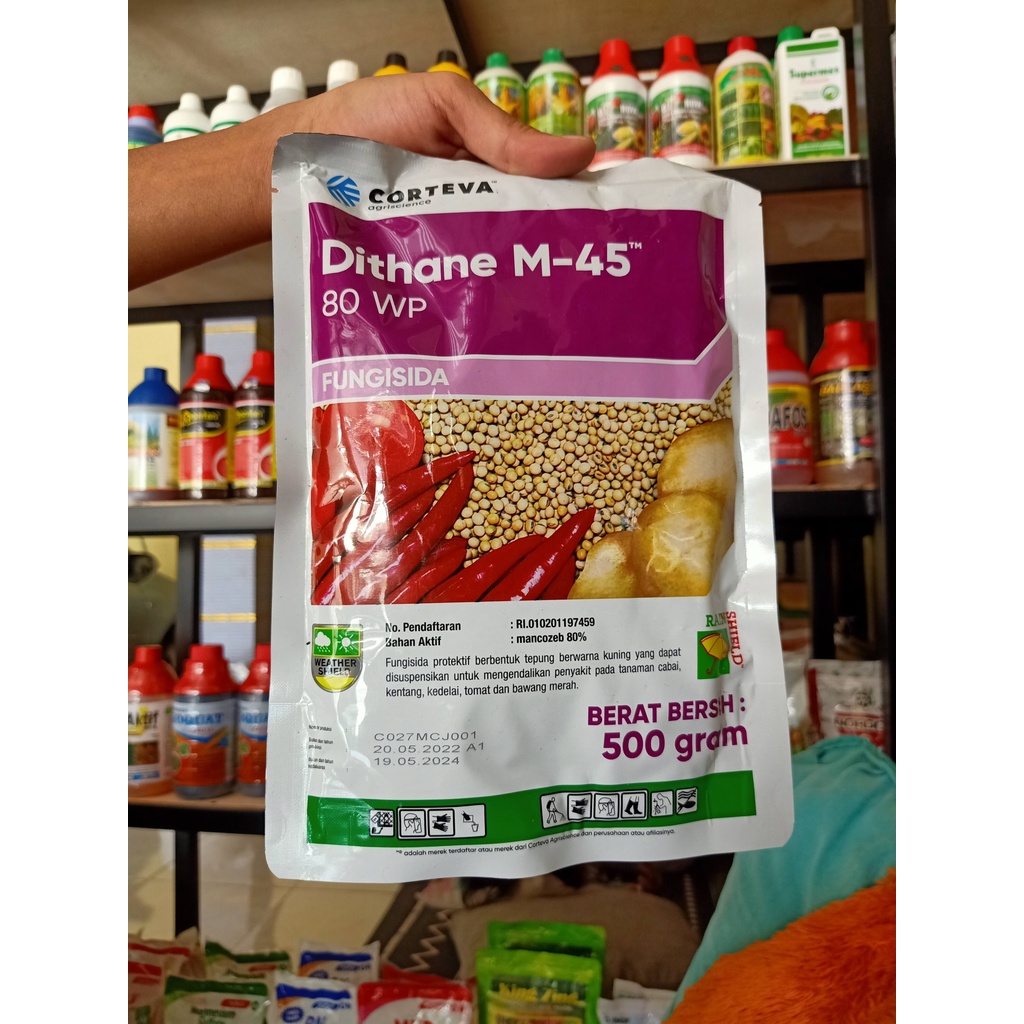 Jual FUNGISIDA PROTEKTIF DITHANE-M45 80 WP - 500 GRAM | Shopee Indonesia