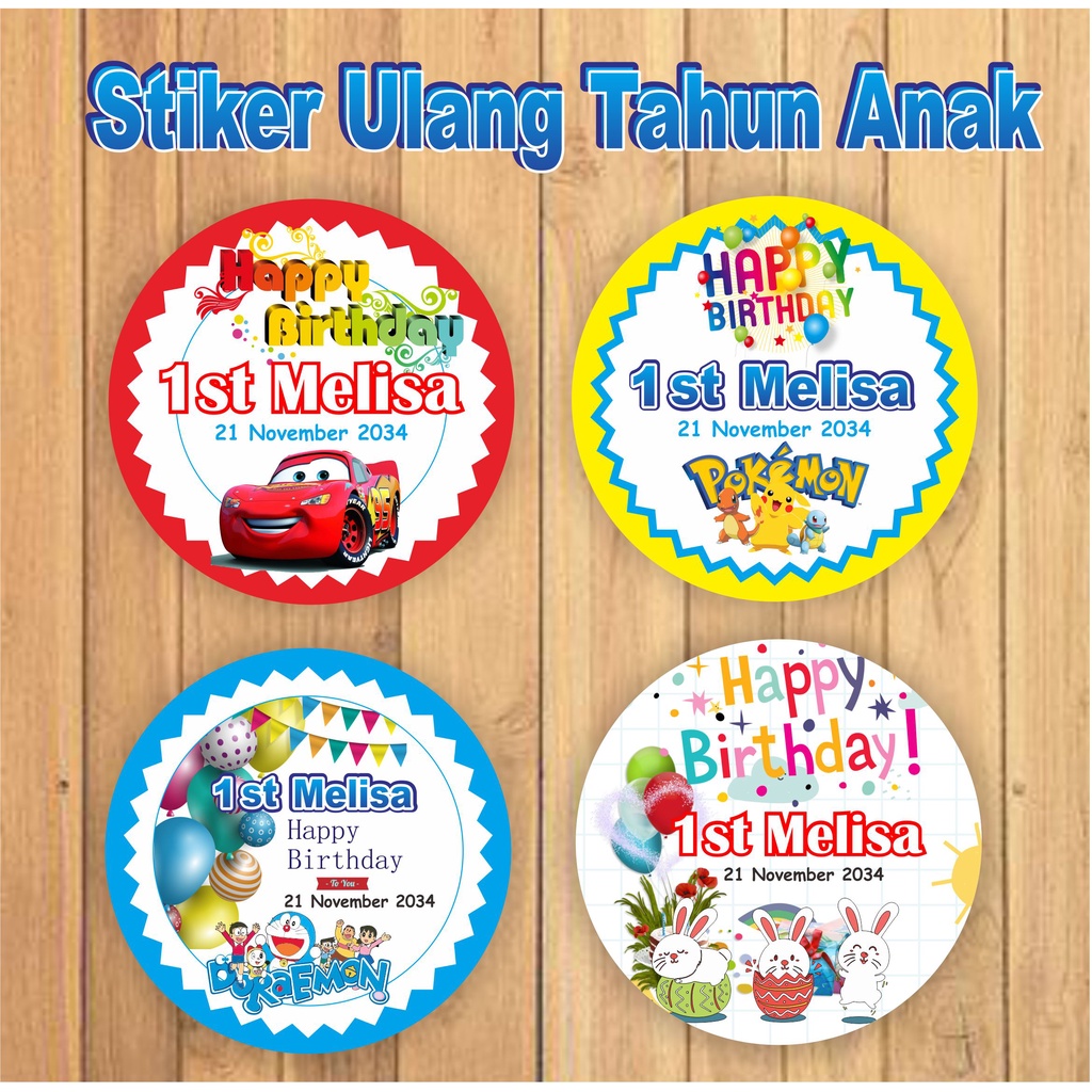 Jual Sticker Ulang Tahun Anak Custom | Shopee Indonesia