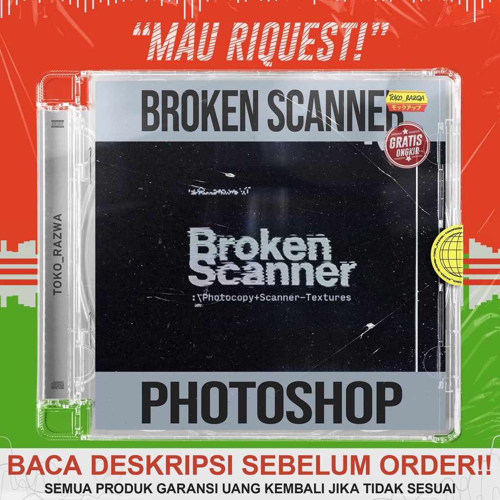 Jual broken scanner photoshop psd pattern textures shopee indonesia
