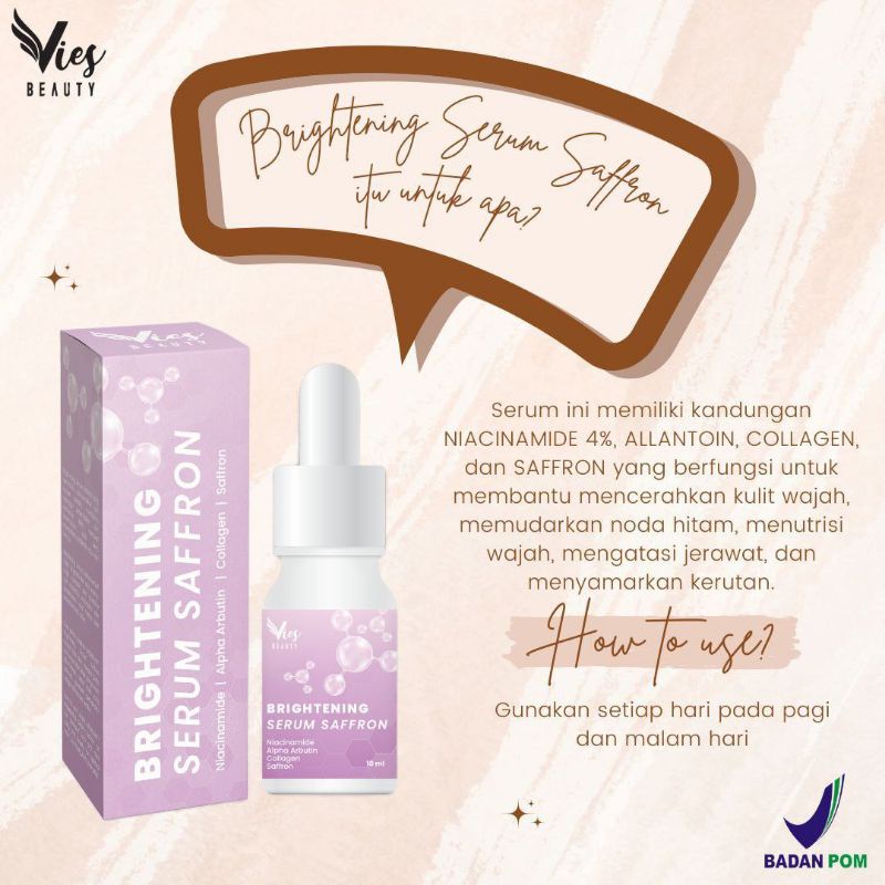 Jual Ready Serum Saffron Vies Beauty Bpom Original Shopee Indonesia