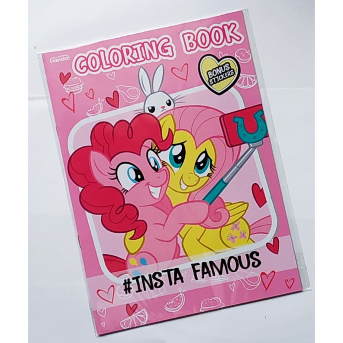 Jual Buku Mewarnai Anak Coloring Book My Little Pony Insta Famous Pink