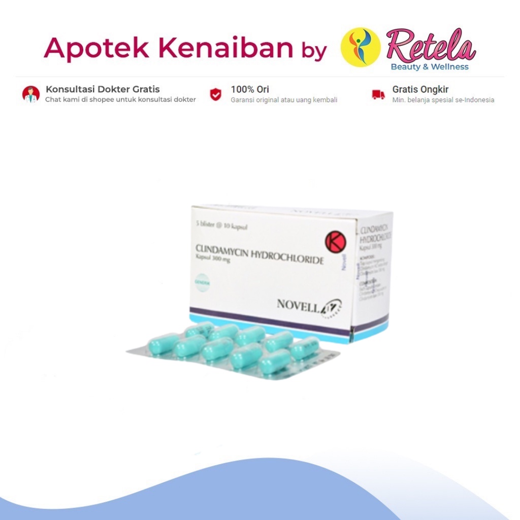 Jual CLINDAMYCIN 300MG 1 STRIP 10 CAPSUL | Shopee Indonesia