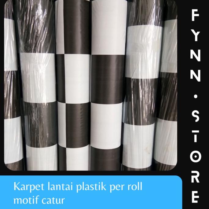 Jual Karpet Lantai Plastik Perlak Lantai Motif Catur Dijual Per Roll