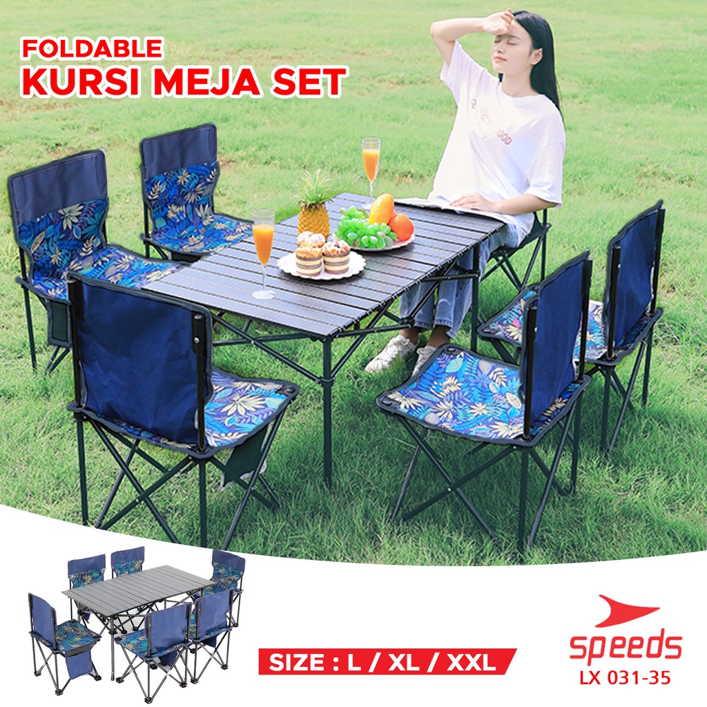 Jual Speeds Meja Lipat Kursi Lipat Set Folding Table Chair Camping