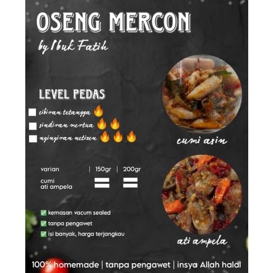 Jual OSENG MERCON by Ibuk Fatih | Shopee Indonesia