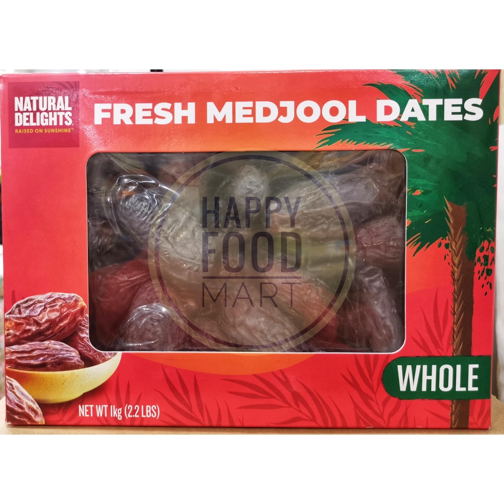 Jual [ORIGINAL] NATURAL DELIGHTS WHOLE FRESH MEDJOOL DATES 1 KG/BARD ...
