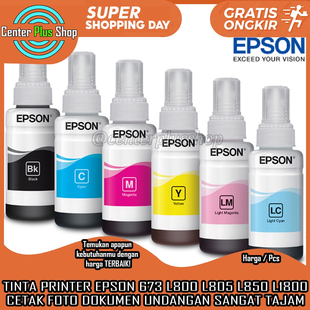 Jual Tinta Printer Epson 673 Ink Refil L800 L805 L810 L850 L1800 L8050 Botolan Botol Magenta 2369