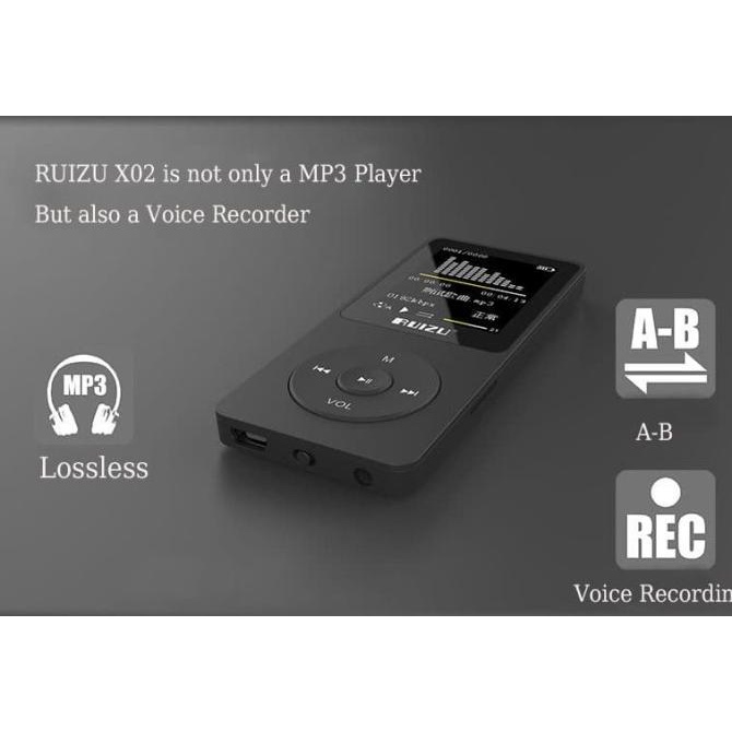Jual Mp3 Player Ruizu X02 Hifi Dap 8Gb (Original) Shopee Indonesia