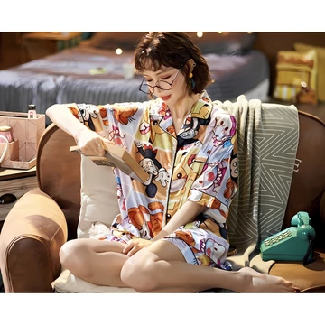 Pamelo Piyama Import HP Satin Fashion Wanita Baju Tidur Import Saten Piyama Satin Import Piyama