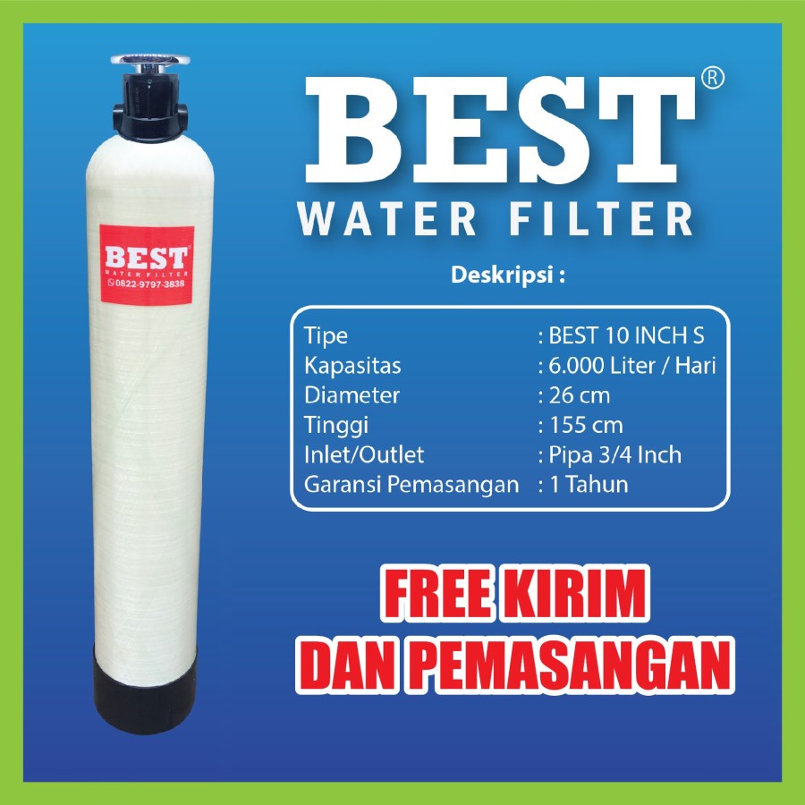 Jual FILTER AIR BERKAPUR / SOFTENER BEST AIR SUMUR AIR PDAM FREE