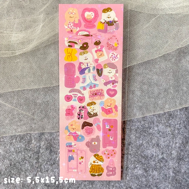 Jual Cute Glitter Sticker Hologram | Sticker Hologram | Sticker Glitter ...