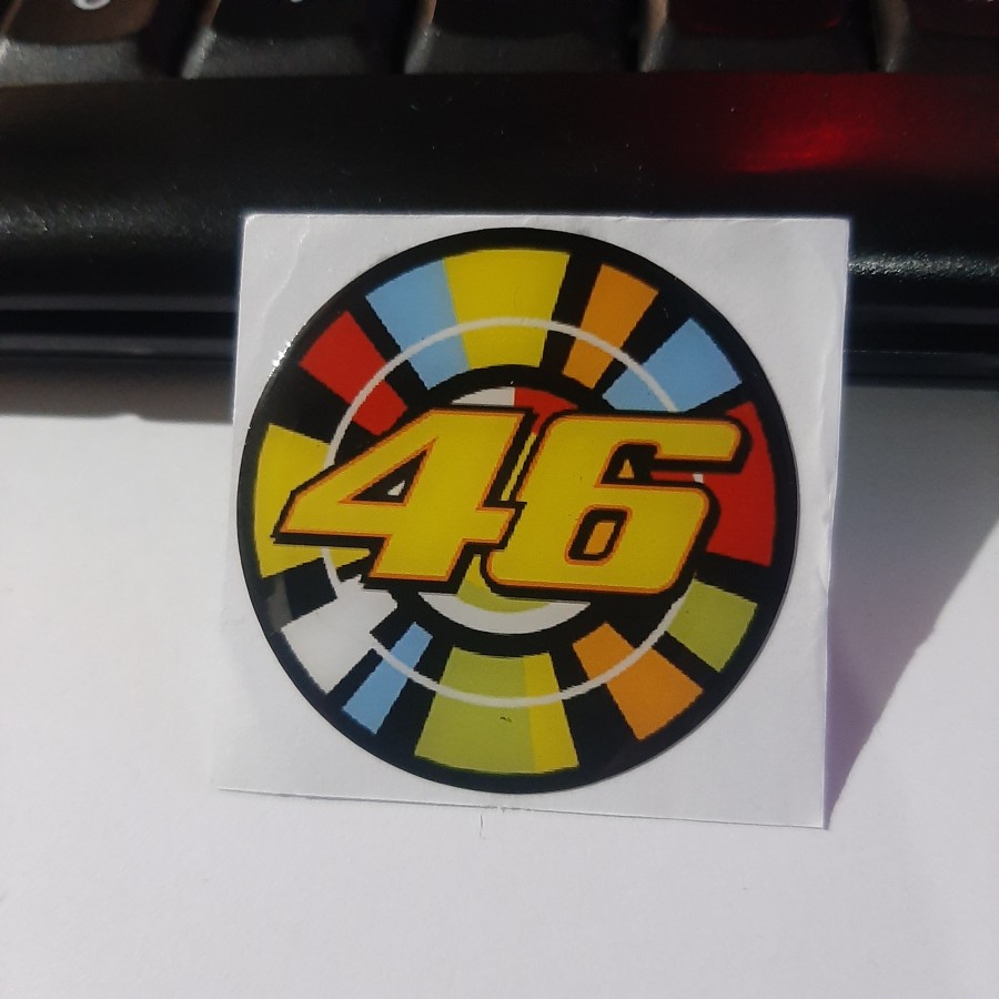 Jual Sticker Timbul Resin 46 Rossi Bulat Stiker Logo Lycal 3D Kecil ...