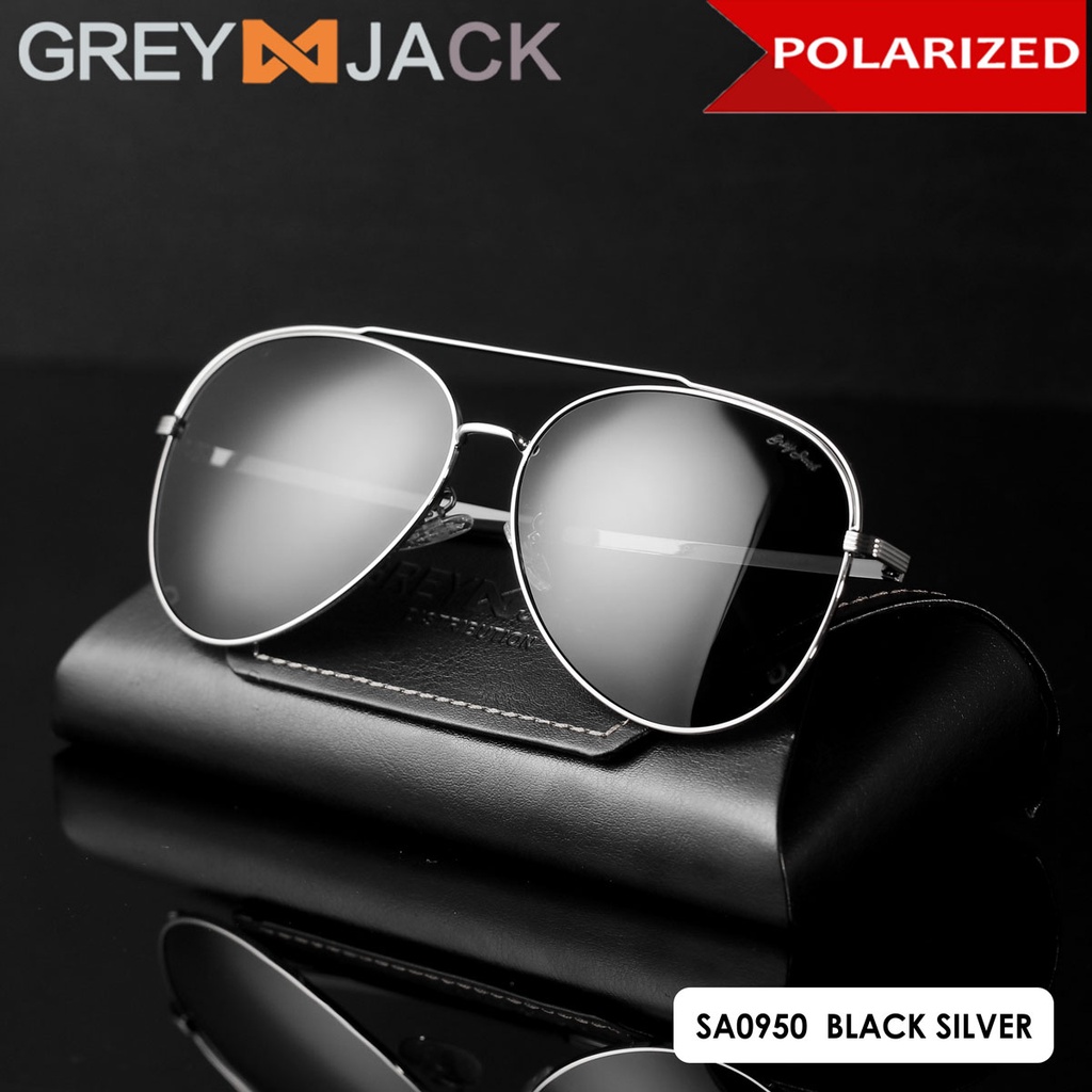 Jual Grey Jack Sunglasses Aviator Kacamata Hitam Polarized Fashion