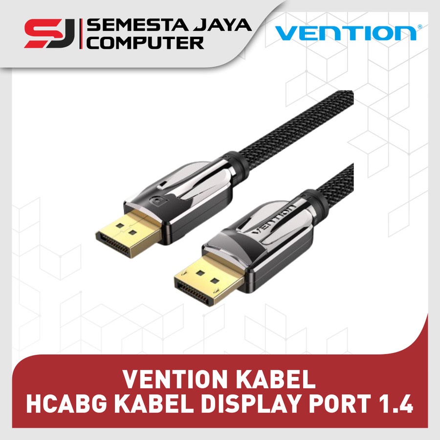 Jual Vention HCABG KABEL DISPLAY PORT 1.4 VENTION 1.5 METER | Shopee ...