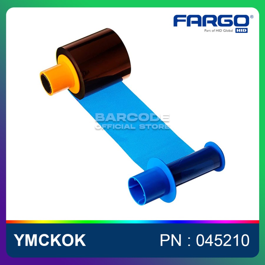 Jual Ribbon Color Fargo DTC4500e PN 45210 YMCKOK ID Card Printer 045210 ...
