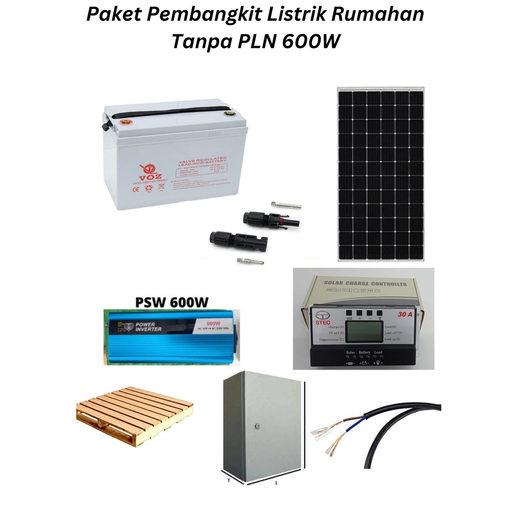 Jual PAKET Pembangkit LISTRIK Tanpa PLN 600W PSW TANPA GENSET LEBIH ...