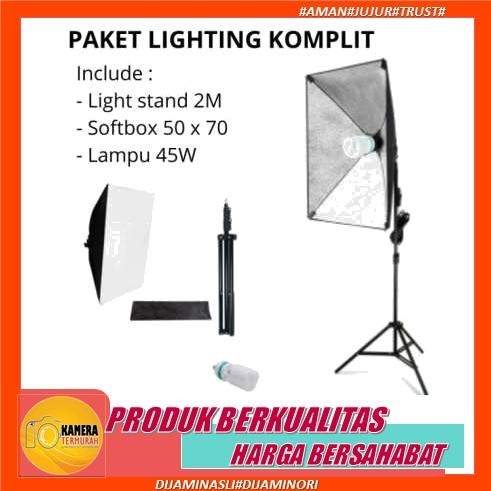 Jual Softbox Photography Lighting Kit W K Untuk Live Streaming