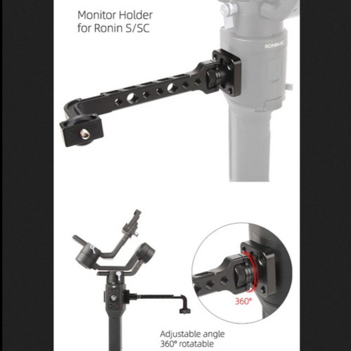 Bras D'extension Rosette Tilta Pour DJI RS 2/RS 3 Pro/RSC 2/RS 3 - Alliage Aluminium, Montage 1/4" Et 3/8"
