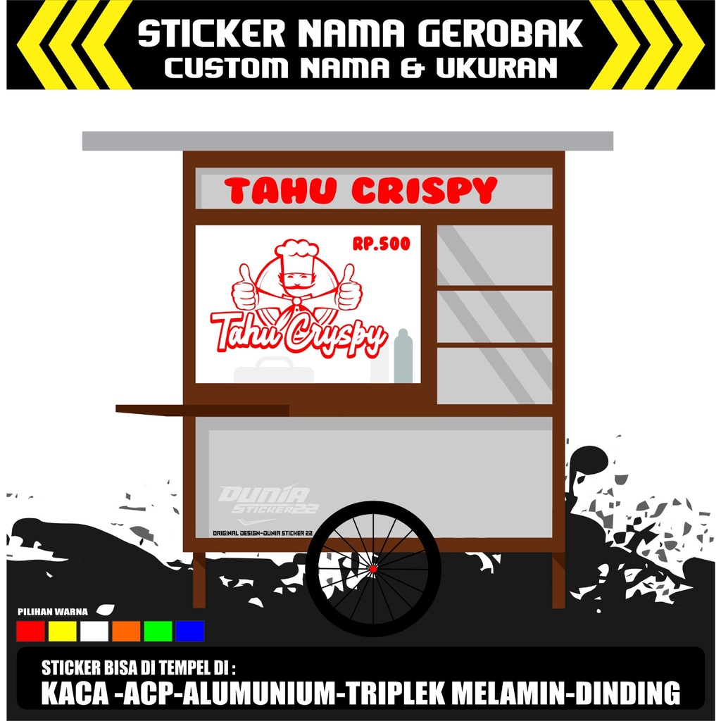 Jual Sticker Kaca Cutting Sticker Kaca Sticker Nama Gerobak