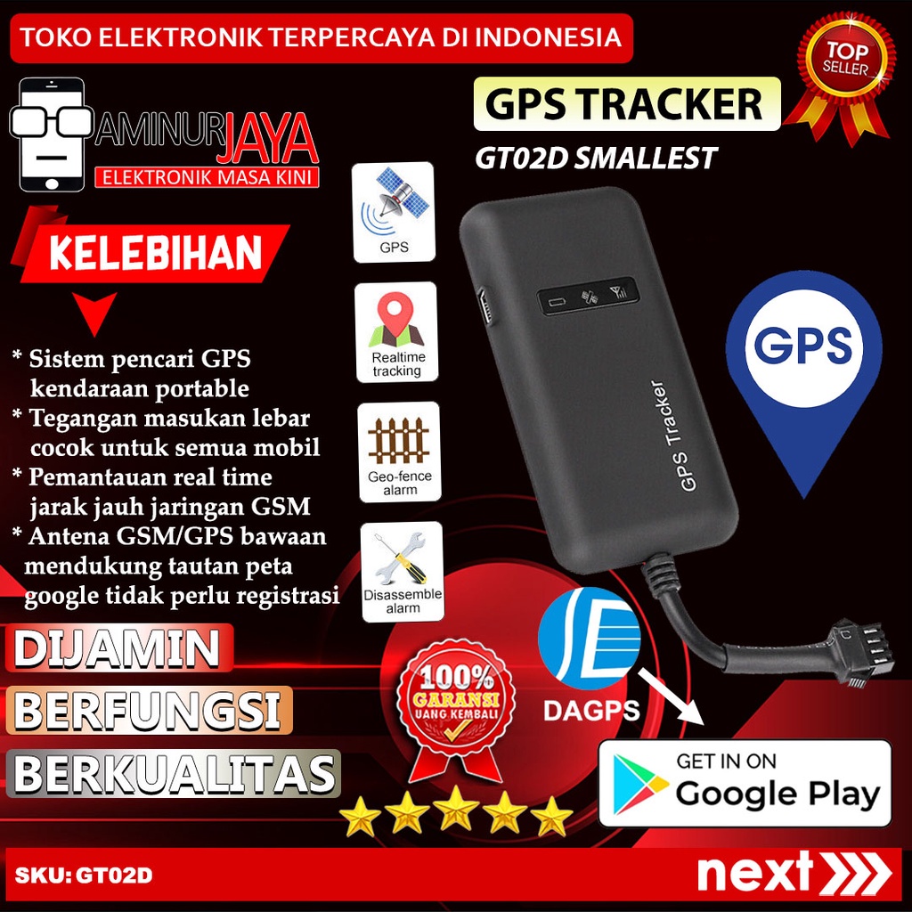 Jual Smart Gps Tracker GT02D Perangkat Sistem Keamanan Anti Lost ...