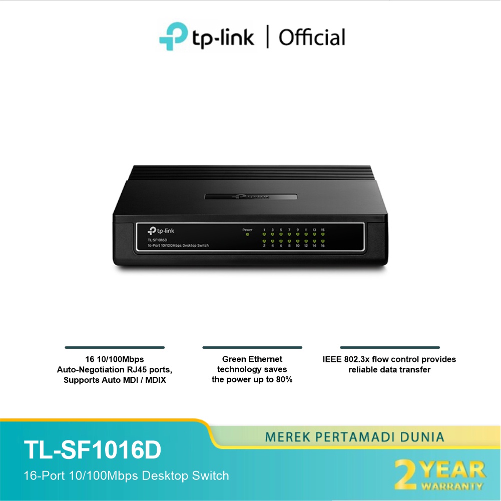 TP-Link 16 Port 10/100Mbps Fast network switch Steel Desktop Switch Rackable  ( TL-SF1016D ) - AliExpress