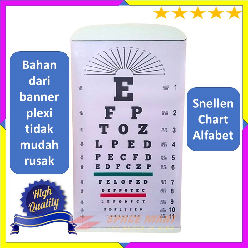 Jual Snellen Chart Alfabet Snellen E Chart Snellen Chart Alvabed Alat ...