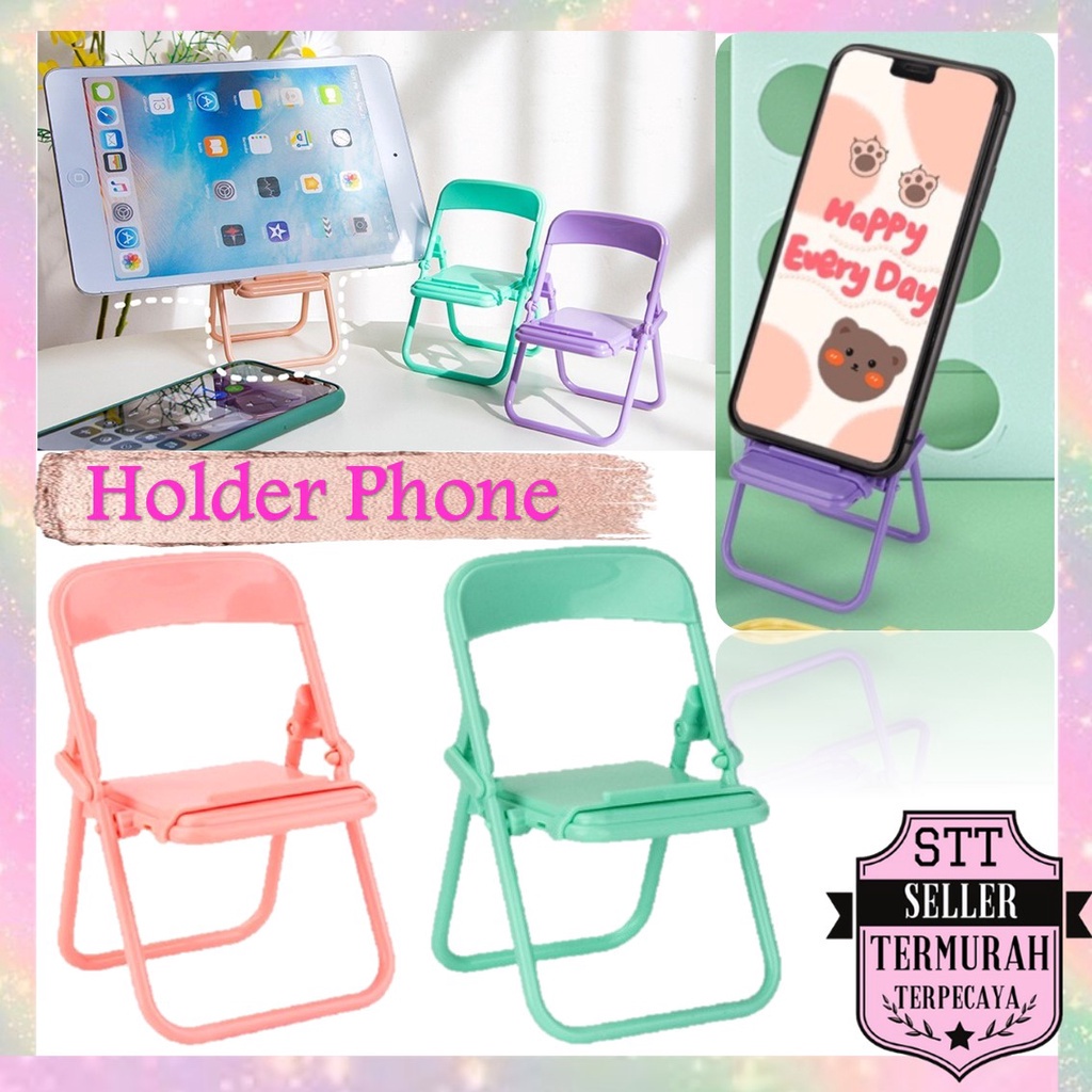 Jual Stt Phone Holder Kursi Folding Chair Stand Holder Phone Universal