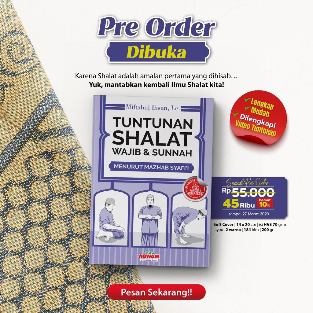 Jual Tuntunan Shalat Wajib Dan Sunnah Menurut Mazhab Syafi'i - Aqwam ...