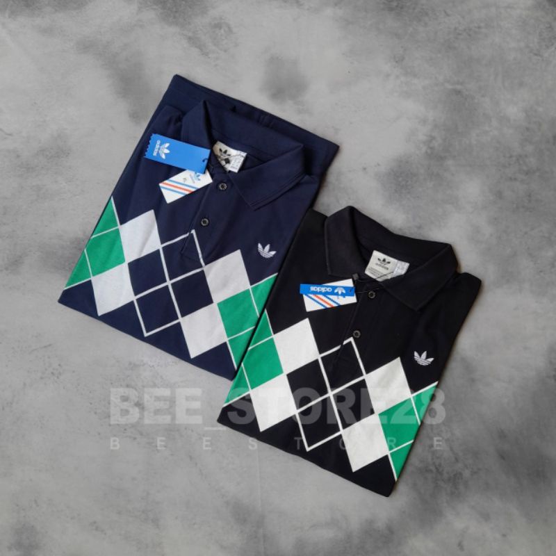 Adidas argyle polo outlet shirt