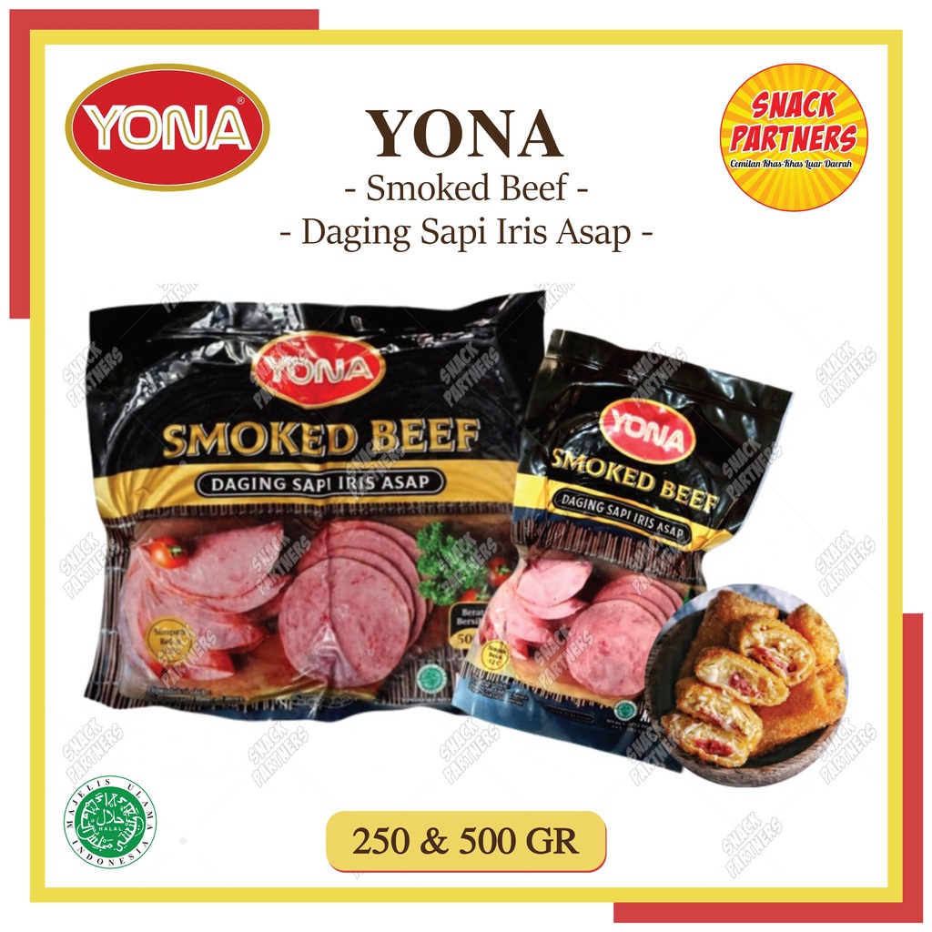 Jual YONA Smoked Beef 250 Gr 500 Gr Daging Sapi Iris Asap Premium Smoked Burger FROZEN